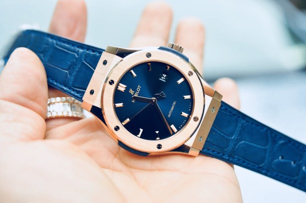 Đồng hồ Hublot Classic Fusion Blue King Gold 18k vàng hồng