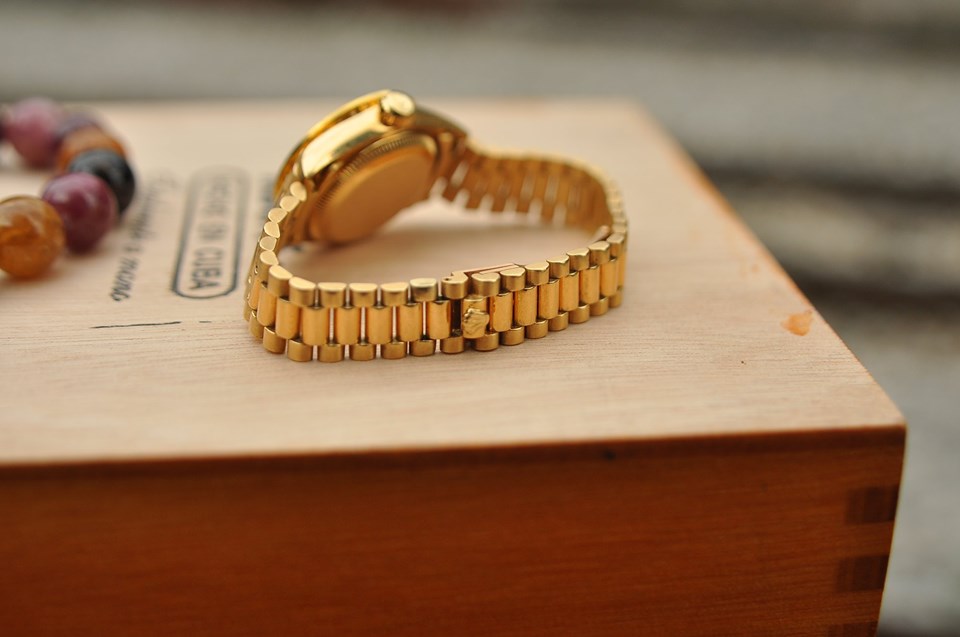 Đồng hồ Rolex nữ Oyster Datejust 69178 Mặt 3D cọc số La mã Vàng đúc 18k